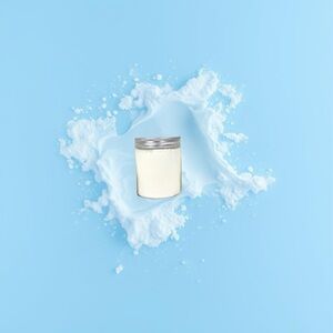 White Jar with Silver Lid